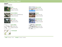 Tablet Screenshot of magazin.tram-ff.de